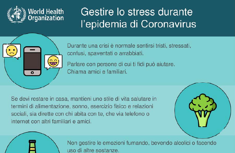 I consigli dell’OMS su come gestire lo stress durante l’epidemia di Coronavirus